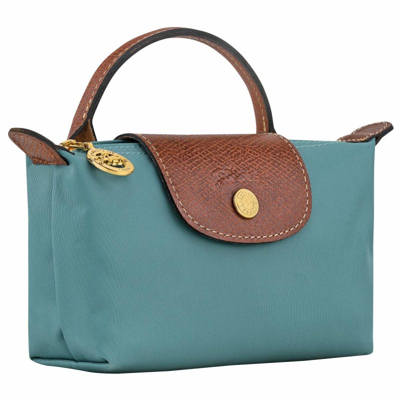 Pouches & Cases Eucalyptus Longchamp Women Le Pliage Original Pouch With Handle Eucalyptus - Recycled Canvas - Image 2