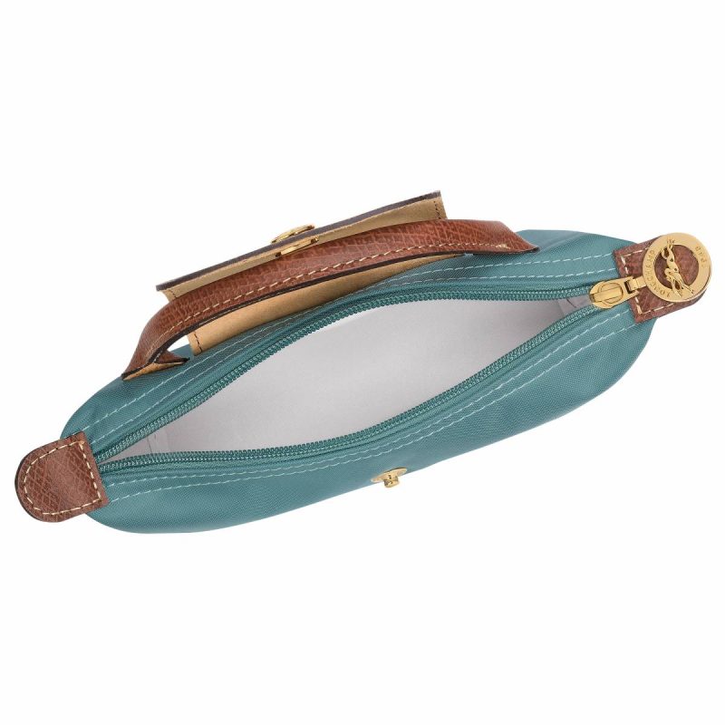 Pouches & Cases Eucalyptus Longchamp Women Le Pliage Original Pouch With Handle Eucalyptus - Recycled Canvas - Image 4