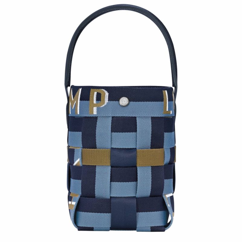 Re-Play Xs Bucket Bag Navy/Thunderstorm - Canvas Navy/Thunderstorm Longchamp Women Mini Bags - Image 3