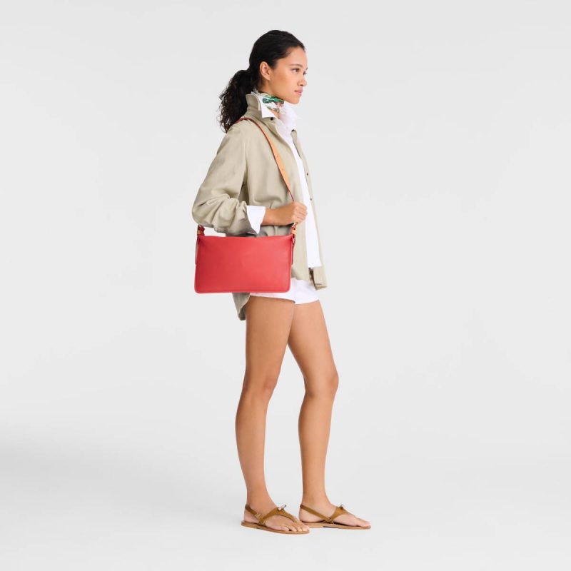 Smoothie M Crossbody Bag Tomato - Leather Women Leather Bags Longchamp Tomato - Image 2