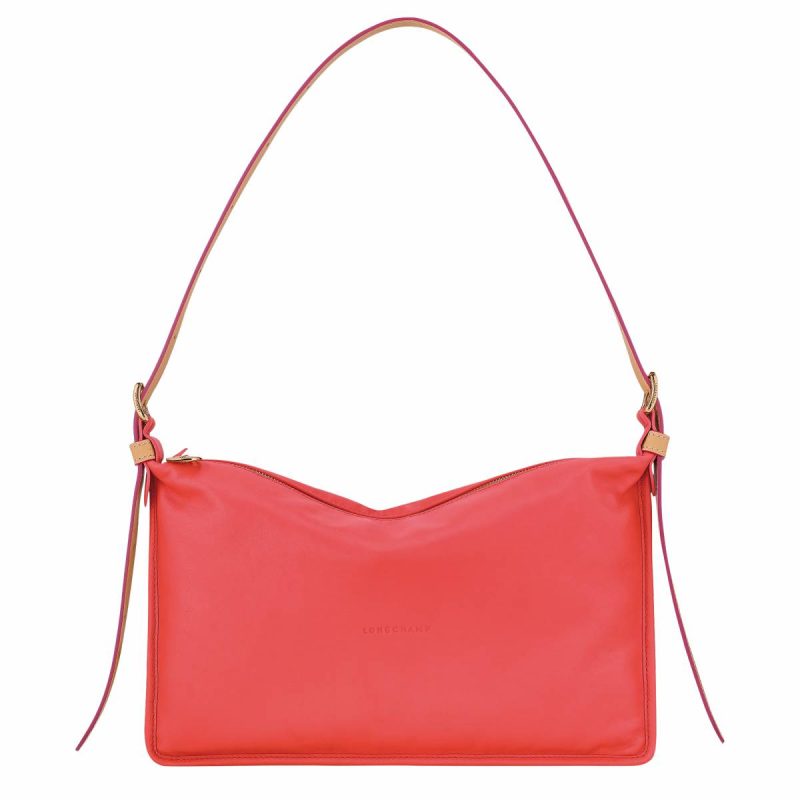 Smoothie M Crossbody Bag Tomato - Leather Women Leather Bags Longchamp Tomato
