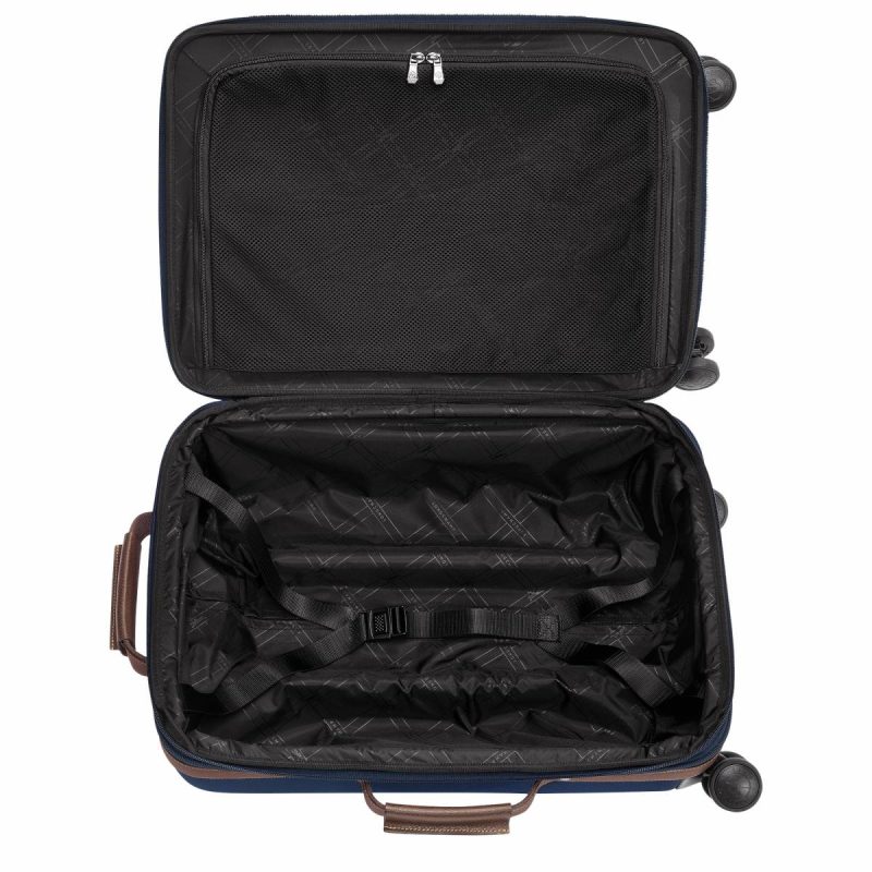 Suitcases Women Longchamp Blue Boxford S Carry-On Blue - Recycled Canvas - Image 3