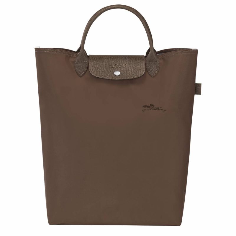 Terra Women Longchamp Handbags Le Pliage Green M Tote Bag Terra - Canvas