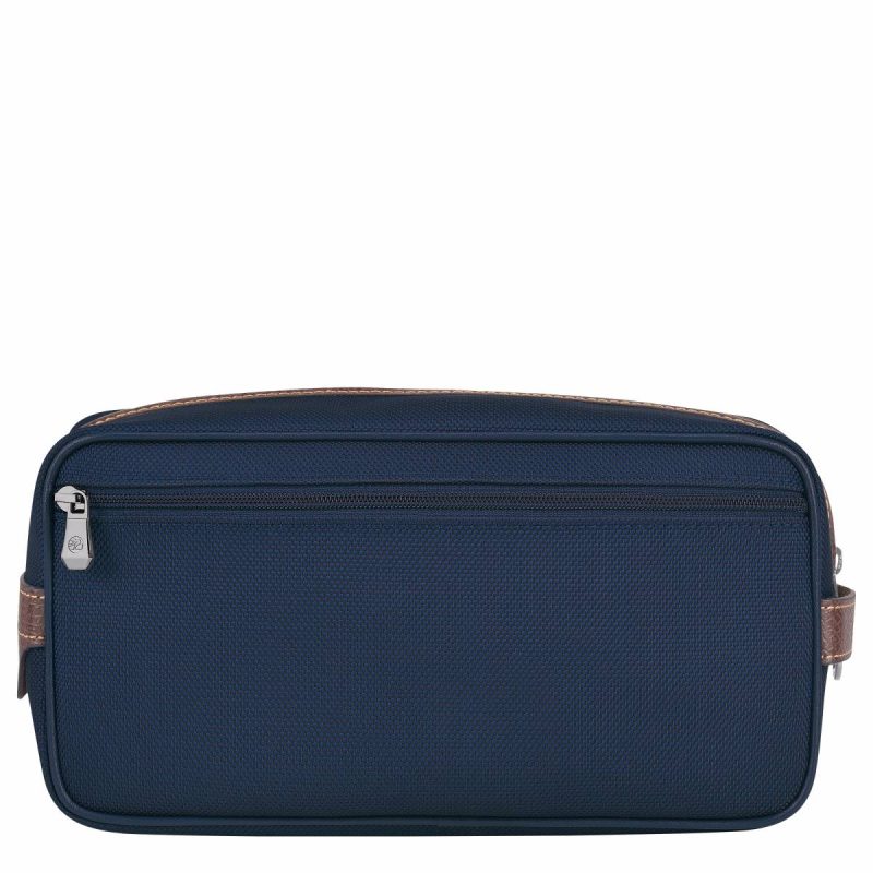 Toiletry Bags Longchamp Boxford Toiletry Case Blue - Recycled Canvas Blue Women - Image 2