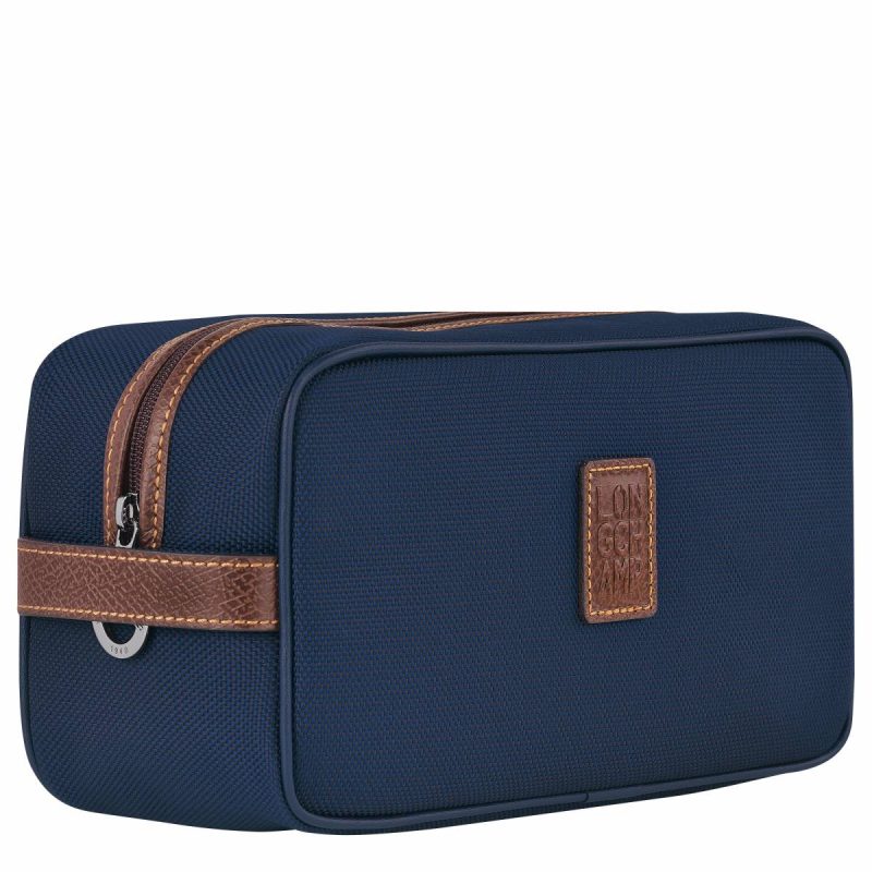 Toiletry Bags Longchamp Boxford Toiletry Case Blue - Recycled Canvas Blue Women
