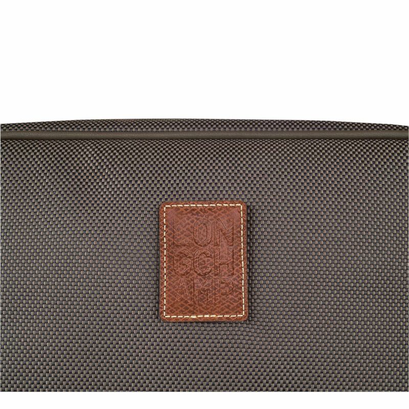 Toiletry Bags Longchamp Boxford Toiletry Case Brown - Recycled Canvas Women Brown - Image 3
