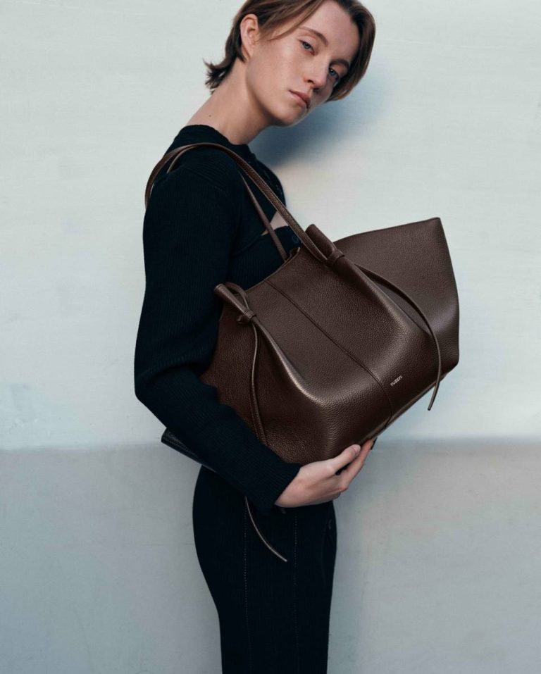 Tote Bags Large Mochi - Espresso Pebble Grain Leather Women Espresso Yuzefi - Image 5