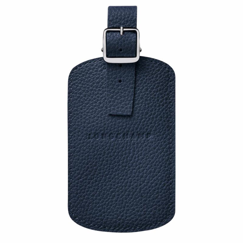 Travel Accessories Longchamp Women Le Foulonné Luggage Tag Navy - Leather Navy