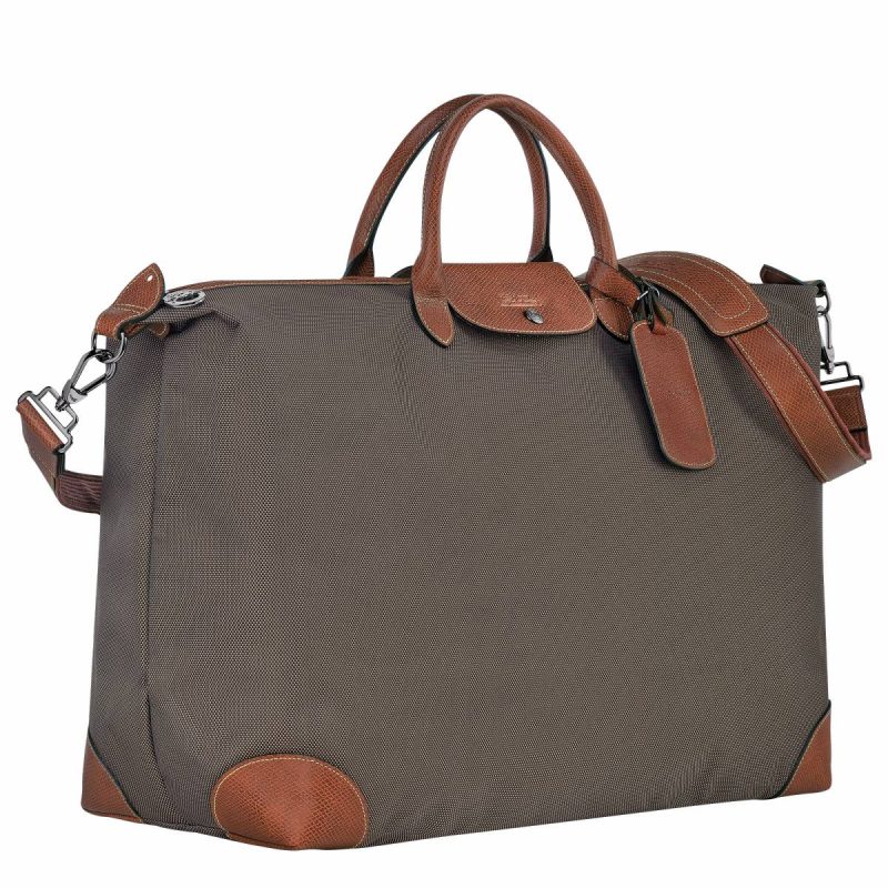 Travel Bags Boxford Xl Travel Bag Brown - Recycled Canvas Brown Longchamp Women - Image 2