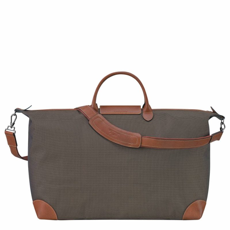 Travel Bags Boxford Xl Travel Bag Brown - Recycled Canvas Brown Longchamp Women - Image 3