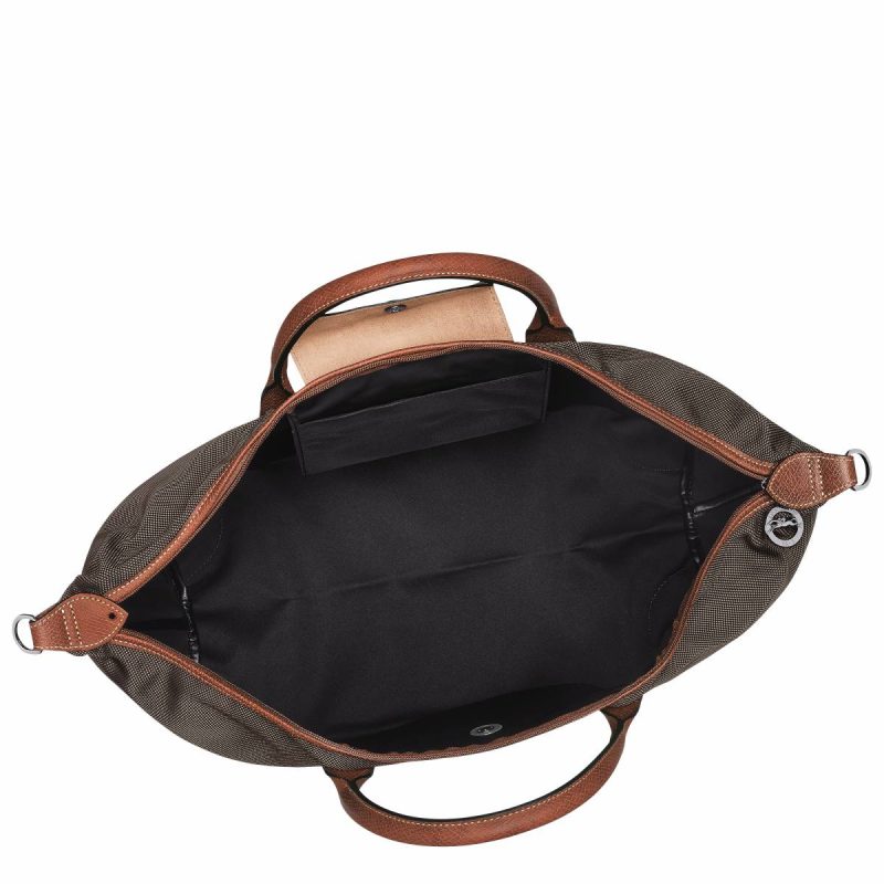 Travel Bags Boxford Xl Travel Bag Brown - Recycled Canvas Brown Longchamp Women - Image 4