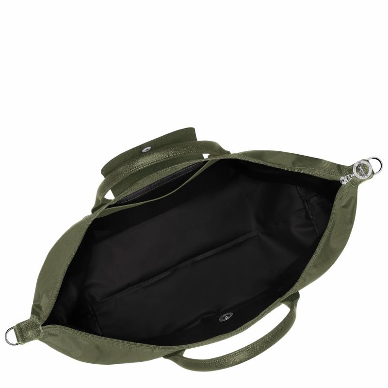 Travel Bags Le Pliage Green Travel Bag Expandable Forest - Recycled Canvas Forest Longchamp Women - Image 4