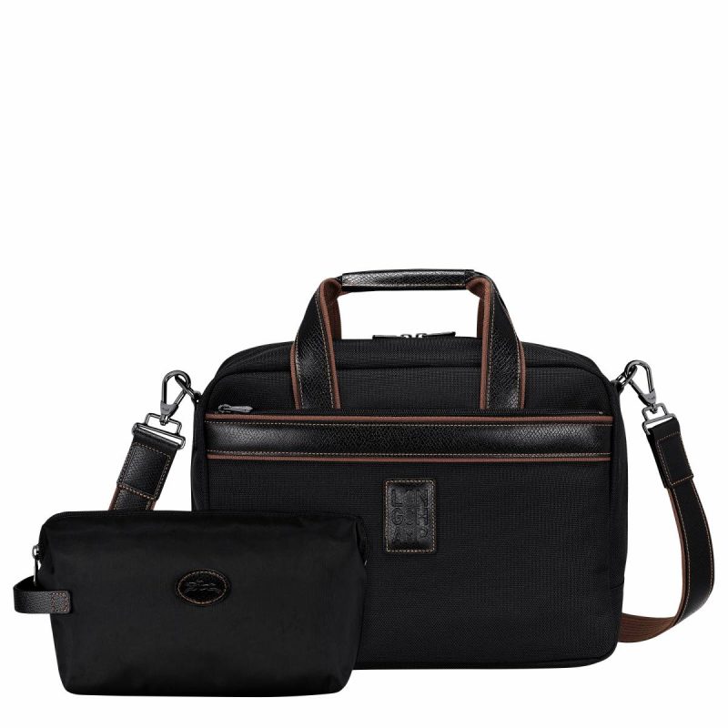Travel Bags Women Boxford S Travel Bag Black - Recycled Canvas Black Longchamp - Image 4