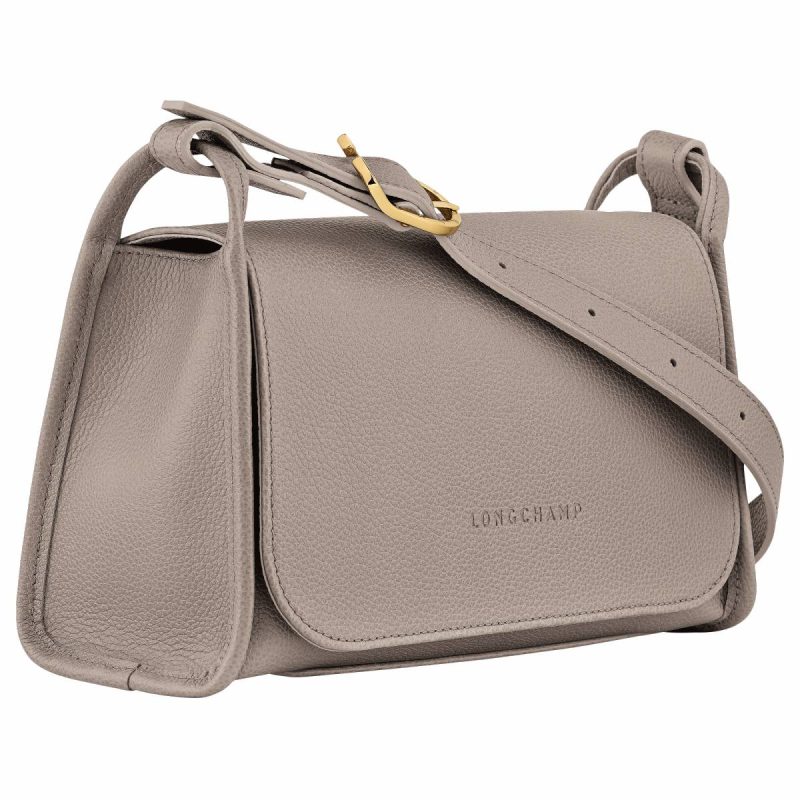 Turtledove Leather Bags Women Le Foulonné M Crossbody Bag Turtledove - Leather Longchamp - Image 2