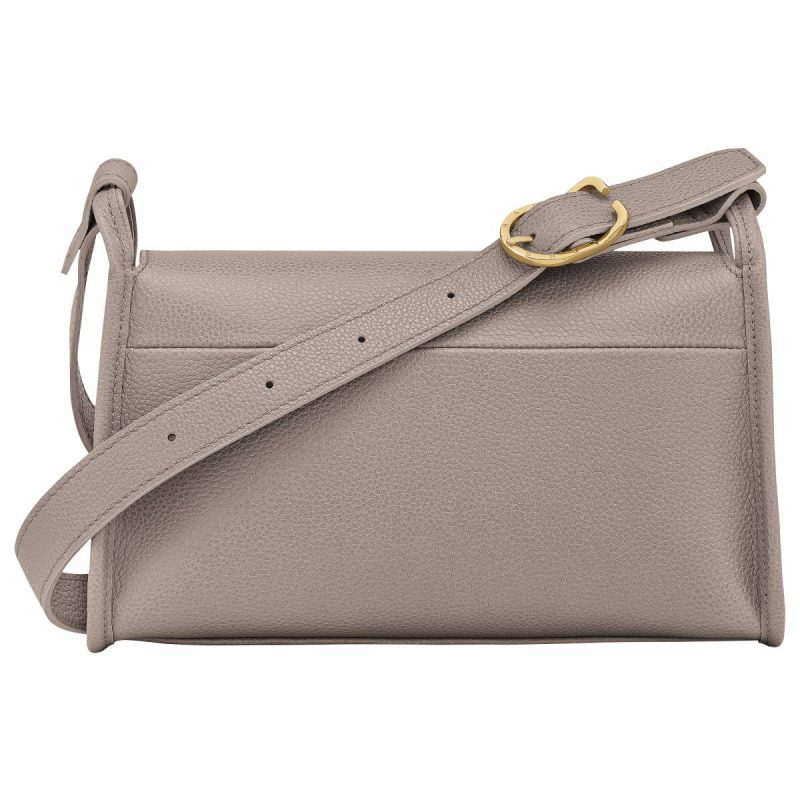 Turtledove Leather Bags Women Le Foulonné M Crossbody Bag Turtledove - Leather Longchamp - Image 3