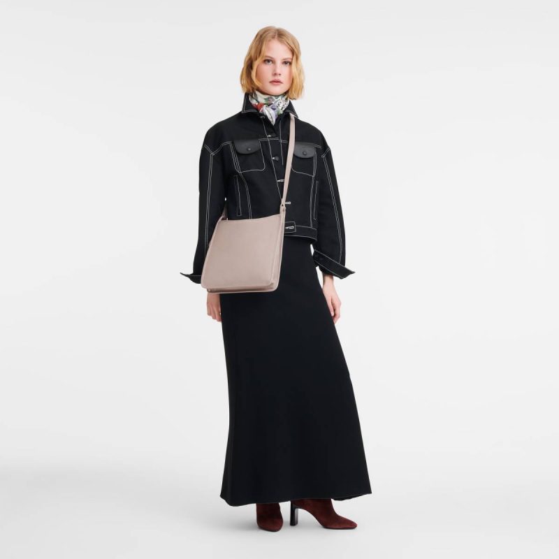 Turtledove Longchamp Women Le Foulonné M Crossbody Bag Turtledove - Leather Leather Bags - Image 2