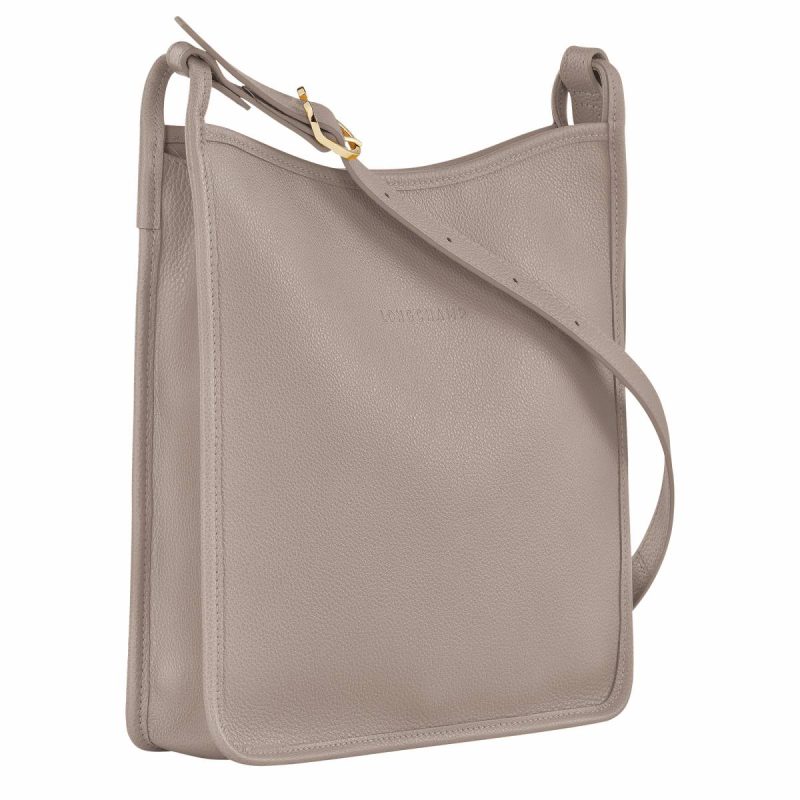 Turtledove Longchamp Women Le Foulonné M Crossbody Bag Turtledove - Leather Leather Bags - Image 3