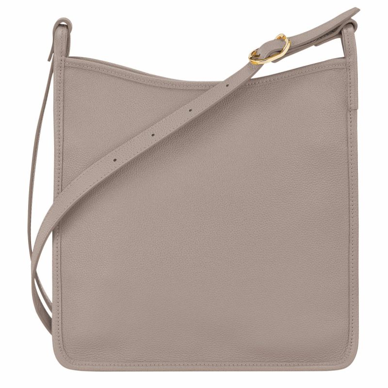 Turtledove Longchamp Women Le Foulonné M Crossbody Bag Turtledove - Leather Leather Bags - Image 4