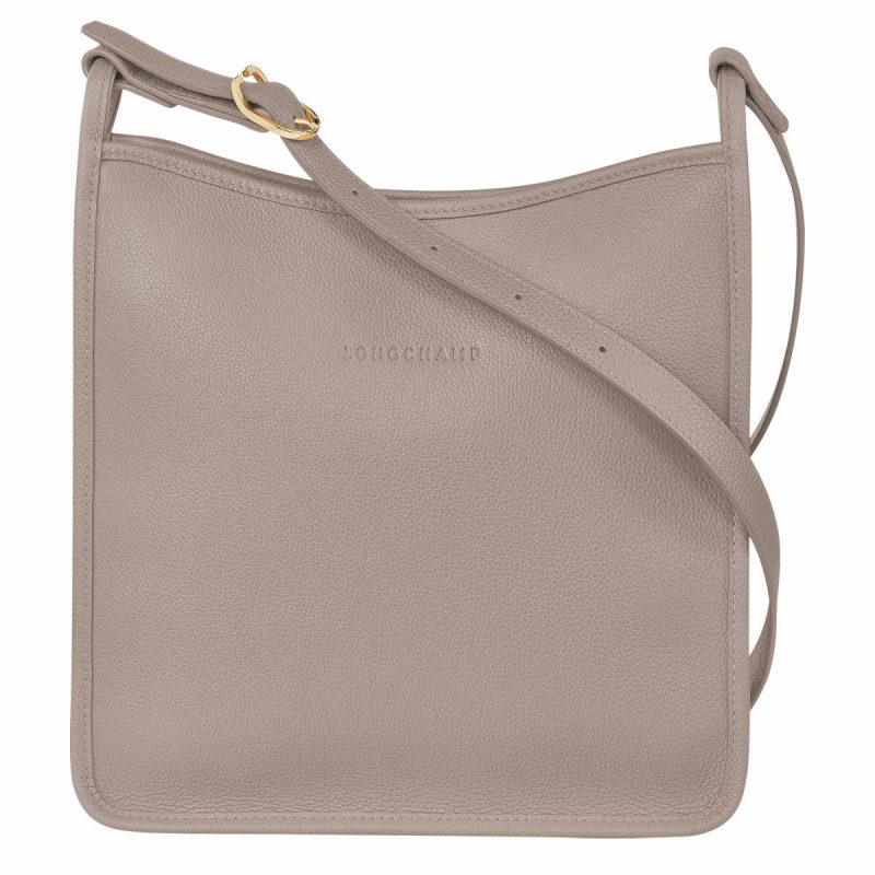 Turtledove Longchamp Women Le Foulonné M Crossbody Bag Turtledove - Leather Leather Bags