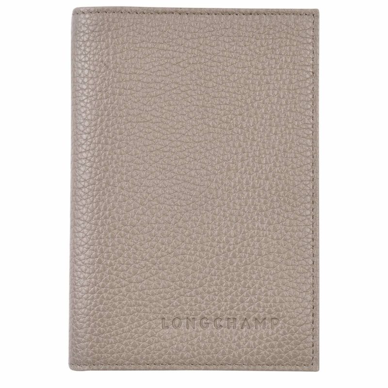 Turtledove Longchamp Women Pouches & Cases Le Foulonné Passport Cover Turtledove - Leather