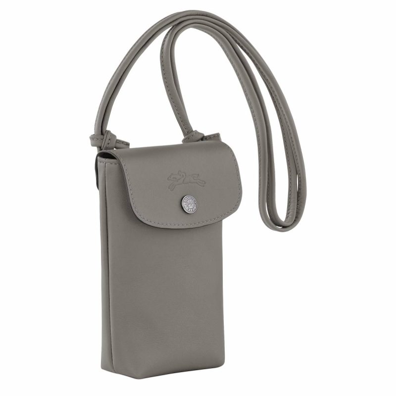 Turtledove Women Longchamp Le Pliage Xtra Phone Case With Leather Lace Turtledove - Leather Phone Cases - Image 3