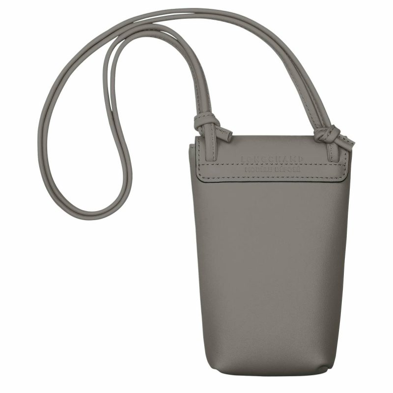 Turtledove Women Longchamp Le Pliage Xtra Phone Case With Leather Lace Turtledove - Leather Phone Cases - Image 4