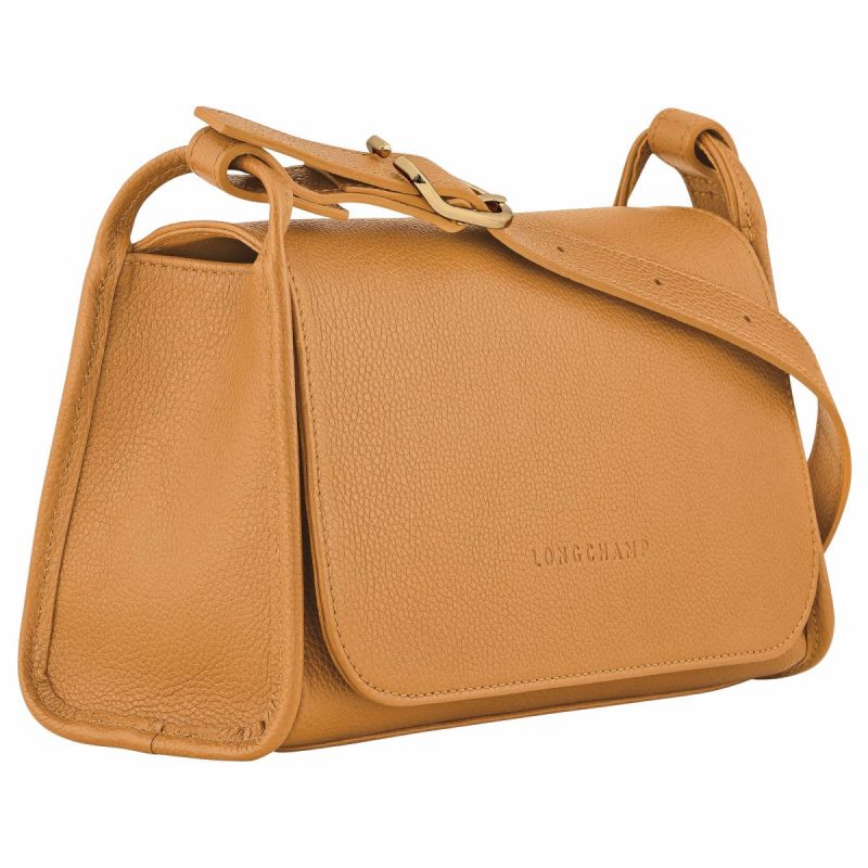 Walnut Leather Bags Women Longchamp Le Foulonné M Crossbody Bag Walnut - Leather - Image 3