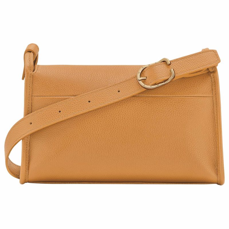 Walnut Leather Bags Women Longchamp Le Foulonné M Crossbody Bag Walnut - Leather - Image 4