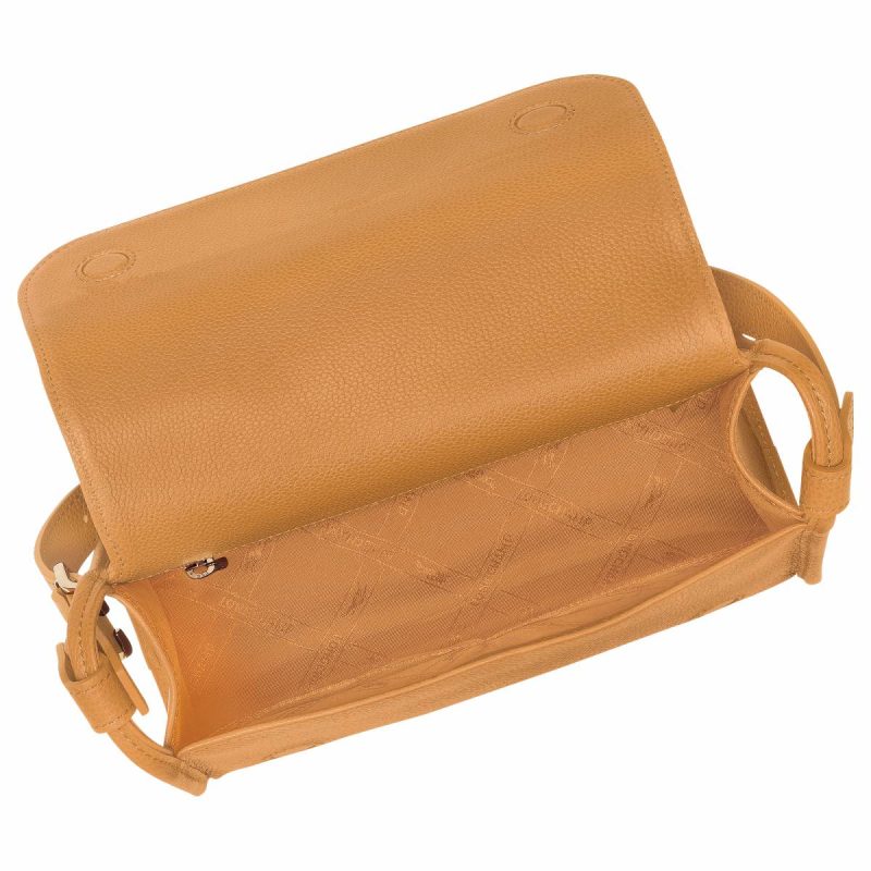 Walnut Leather Bags Women Longchamp Le Foulonné M Crossbody Bag Walnut - Leather - Image 5
