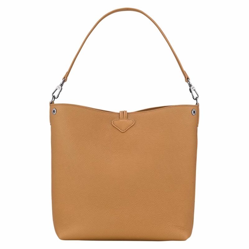 Walnut Longchamp Leather Bags Le Roseau M Shoulder Bag Walnut - Leather Women - Image 4