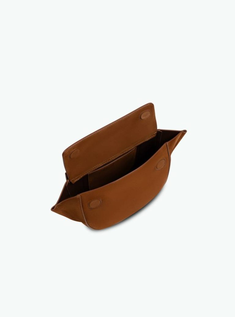 Wandler Tan Suede Hortensia Bag Mini - Tan Suede Top Handle Bags Women - Image 4
