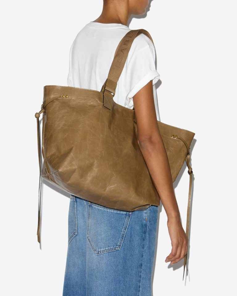 Wardy Bag Women Isabel Marant Dark Khaki Tote Bags - Image 4