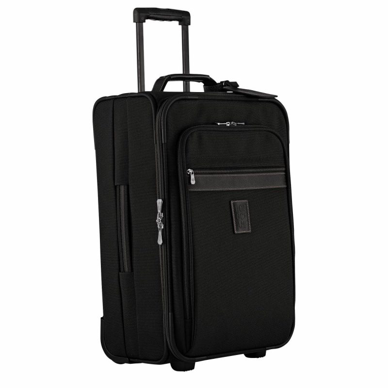 Women Black Boxford M Carry-On Black - Recycled Canvas Longchamp Suitcases - Image 2