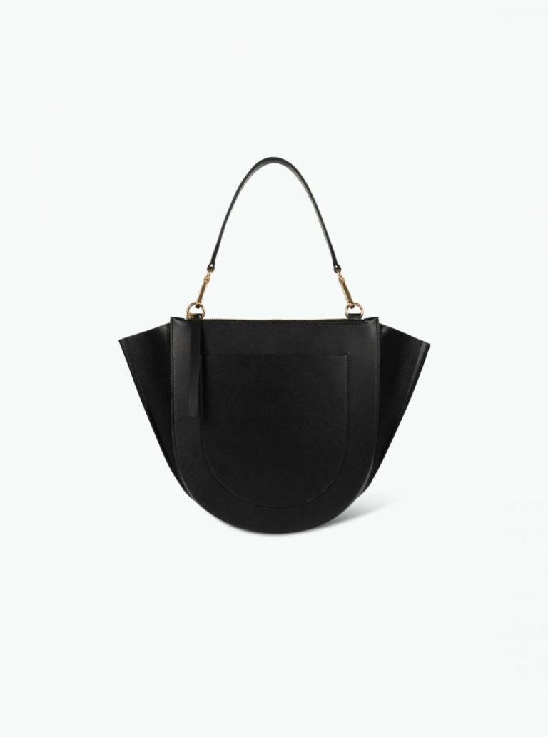 Women Black Wandler Top Handle Bags Hortensia Bag Medium - Black - Image 4