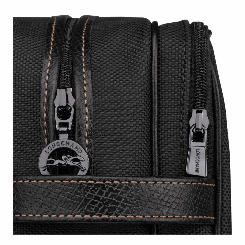 Women Boxford Toiletry Case Black - Recycled Canvas Toiletry Bags Black Longchamp - Image 3