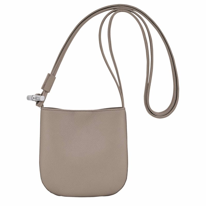 Women Clay Le Roseau S Crossbody Bag Clay - Leather Longchamp Leather Bags