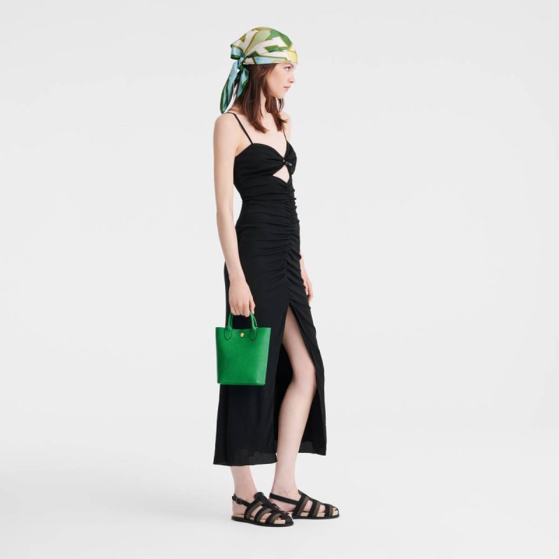 Women Épure Xs Tote Bag Green - Leather Green Leather Bags Longchamp - Image 2
