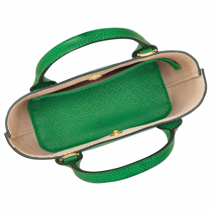 Women Épure Xs Tote Bag Green - Leather Green Leather Bags Longchamp - Image 5