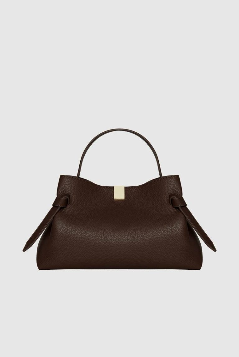 Women Espresso Gyoza - Espresso Pebble Grained Leather Yuzefi Crossbody Bags