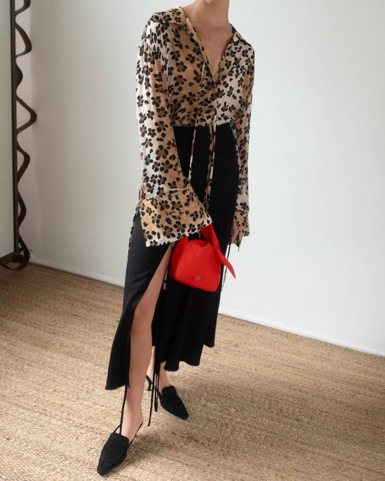 Women Evening Lena Bag Tencel Red Rejina Pyo - Image 2