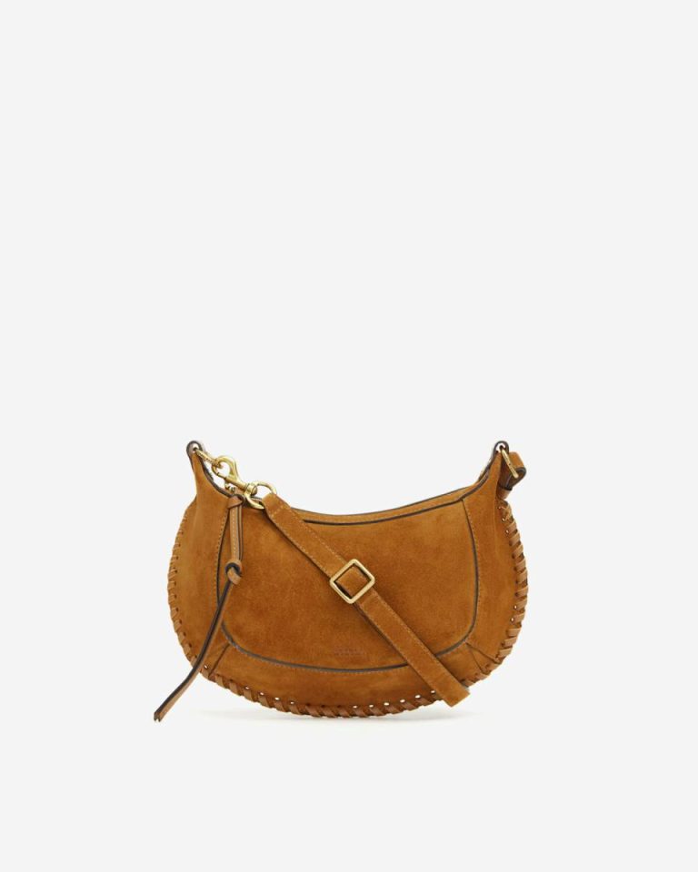 Women Isabel Marant Cognac Oskan Moon Bag Crossbody Bags