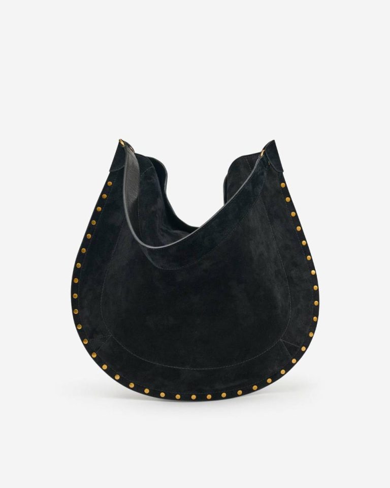 Women Isabel Marant Shoulder Bags Black Oskan Hobo Soft Bag - Image 3
