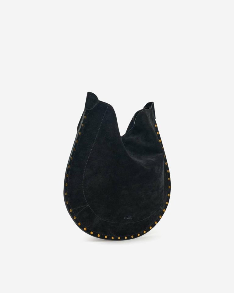 Women Isabel Marant Shoulder Bags Black Oskan Hobo Soft Bag - Image 4