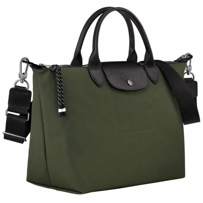 Women Khaki Longchamp Handbags Le Pliage Energy L Handbag Khaki - Recycled Canvas - Image 2