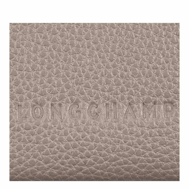 Women Le Foulonné Card Holder Turtledove - Leather Turtledove Longchamp Cardholders & Coin Purses - Image 2