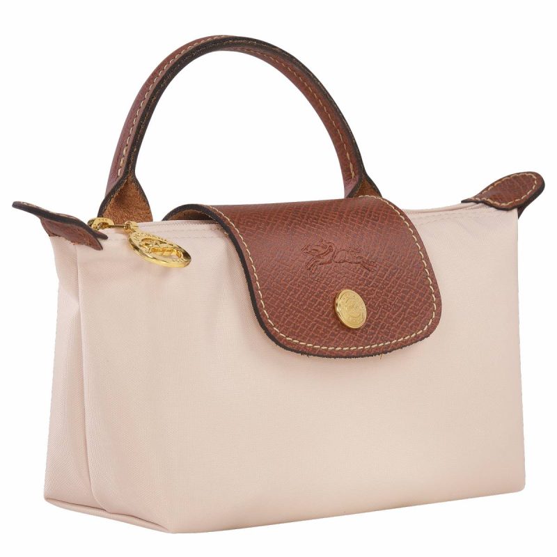 Women Le Pliage Original Pouch With Handle Paper - Recycled Canvas Paper Longchamp Pouches & Cases - Image 2