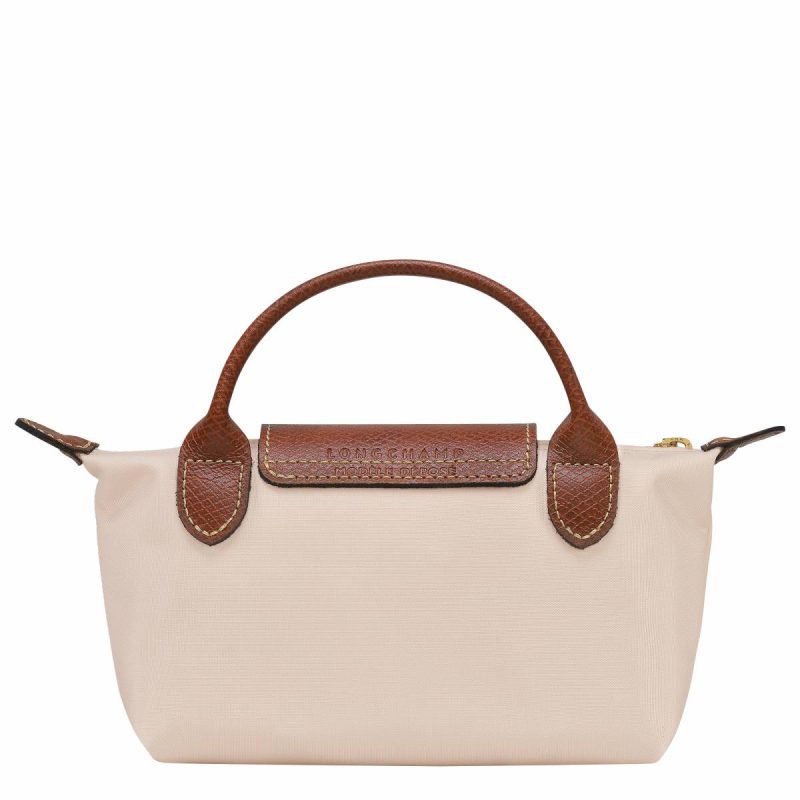 Women Le Pliage Original Pouch With Handle Paper - Recycled Canvas Paper Longchamp Pouches & Cases - Image 3