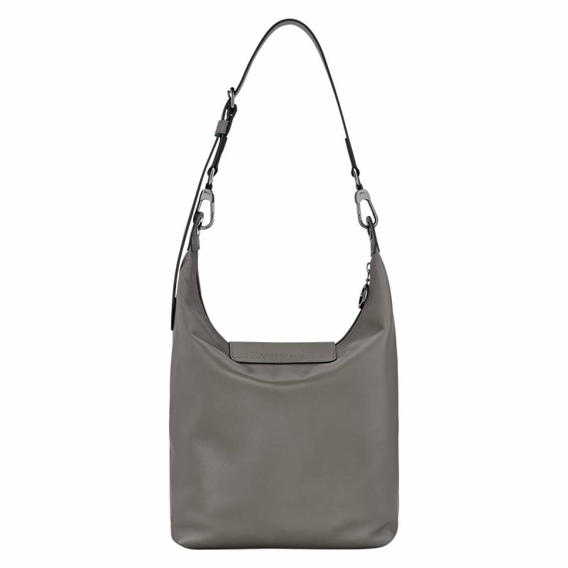 Women Le Pliage Xtra M Shoulder Bag Turtledove - Leather Longchamp Leather Bags Turtledove - Image 4
