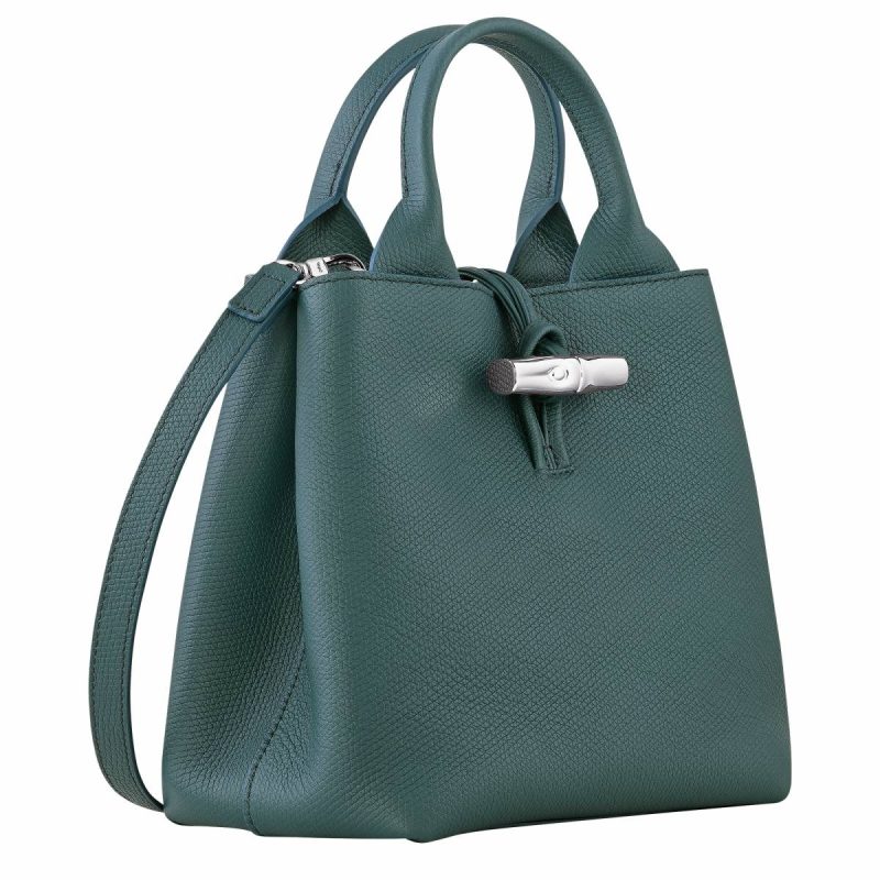 Women Le Roseau S Handbag Cedar - Leather Cedar Leather Bags Longchamp - Image 3