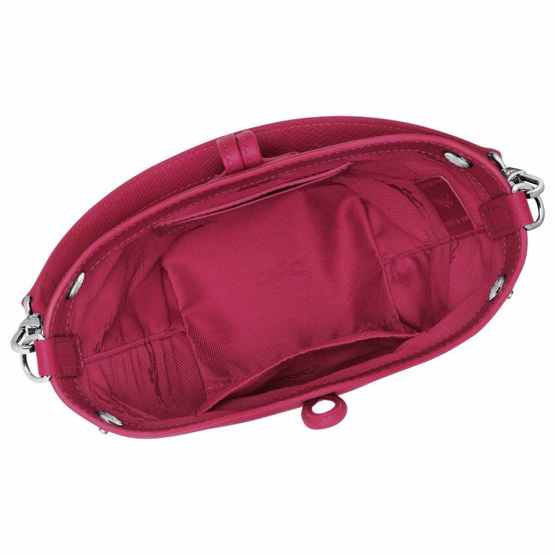 Women Le Roseau Xs Bucket Bag Beetroot - Leather Leather Bags Longchamp Beetroot - Image 5